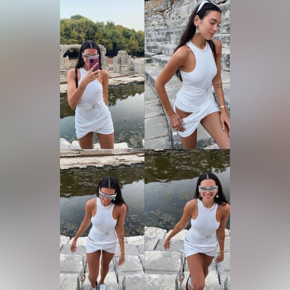 Y2K Sporty White sunglasses